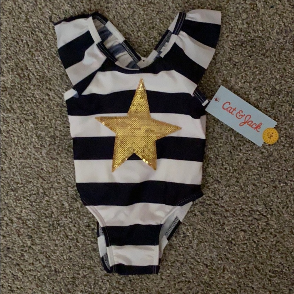 Cat & Jack swimsuit baby girl nautica 9 month